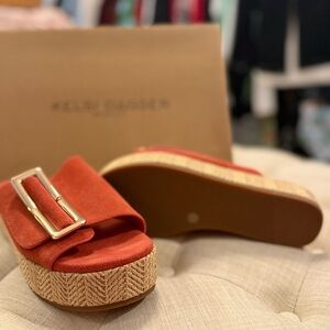 Kelsi Dagger Women's Burnt Orange Platform Mules